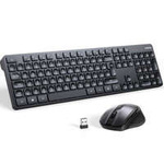Wireless computer mouse and keyboard set 2.4Ghz Ugreen MK006 - black