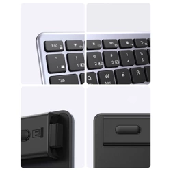 UGREEN KU005 2.4G+BT Wireless Membrane Keyboard (Silver/Black)