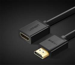 Ugreen Kabel HDMI-Verlängerungskabel (weiblich) - HDMI (männlich) 19-polig 1,4 V 4K 60 Hz 30 AWG 2 m schwarz (10142)