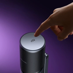 Mikrofon Ugreen CM769 na biurko, z USB-A, RGB LED - srebrny