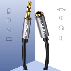 Ugreen Kabel AUX-Verlängerungskabel 3,5 mm Miniklinke 2 m schwarz (AV118 10594)