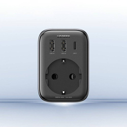 Ladergerät 30W Netzadapter (2xUSB/USB C/AC) / EU-Adapter - EU 13A Ugreen CD314 - schwarz