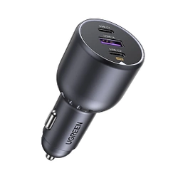 Ładowarka Ugreen EC705 samochodowa 130W 2x USB-C 1x USB-A - szara