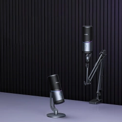 Mikrofon Ugreen CM769 na biurko, z USB-A, RGB LED - srebrny