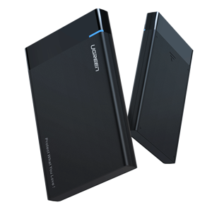 UGREEN US221 2.5" External HDD/SSD Enclosure, SATA 3.0, USB-C, 50cm (black)