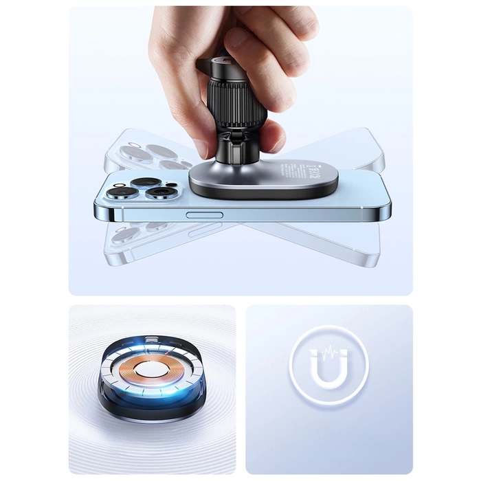 MagSafe Ugreen CD345 2-in-1-Induktions-Autoladegerät für Cockpit/Fenster/Lüftungsgitter – Schwarz