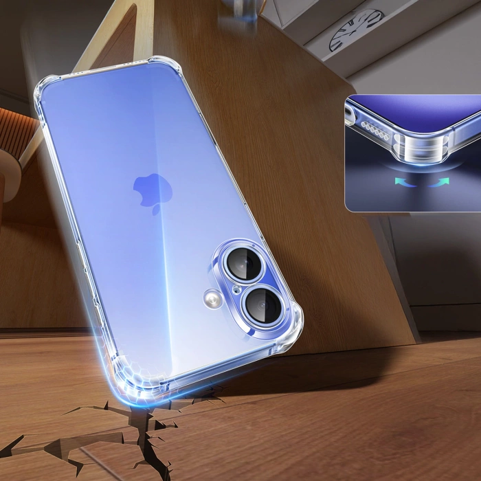 Etui Ugreen Bright Cushion iPhone 16 (przezroczysty)
