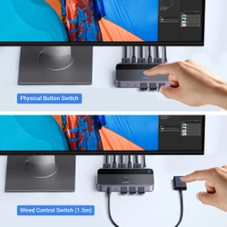 Ugreen CM664 HDMI KVM Umschalter 2in1 - schwarz