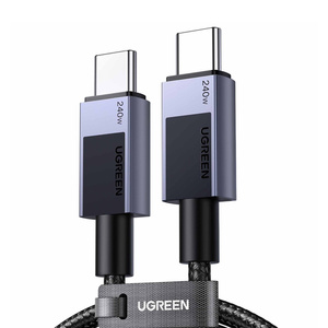 Cable USB-C to USB-C Ugreen L513, Power Delivery (PD) 240W, 1m, 480Mbps (Star Gray)