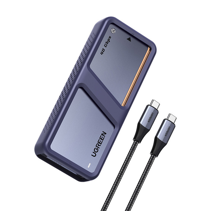 M.2 NVMe SSD-Gehäuse Ugreen D703, USB4 (grau)