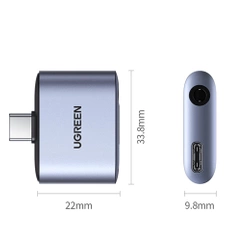 USB-C auf USB-C und 3,5mm Klinkenadapter UGREEN CM231 (grau)