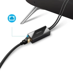 Ugreen 30985 external network card for Chromecast with micro USB / USB-A connectors 100Mb/s 1m - black