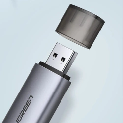 Ugreen CM185 50706 reader for SD / micro SD cards on USB-A 3.0 / USB-C 3.0 - gray