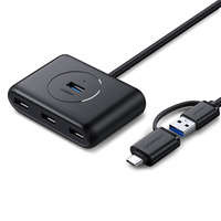 Ugreen rozdzielacz HUB 4x USB 3.0 port USB Typ C kabel 1m czarny (CR113 40850)