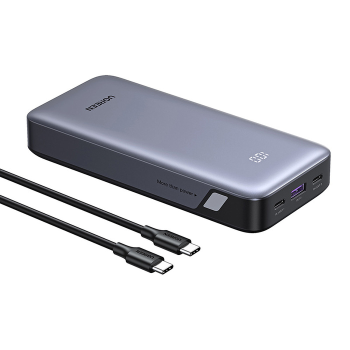 Powerbank 20000mAh Ugreen PB532, USB 2x USB-C, 30W (grau)