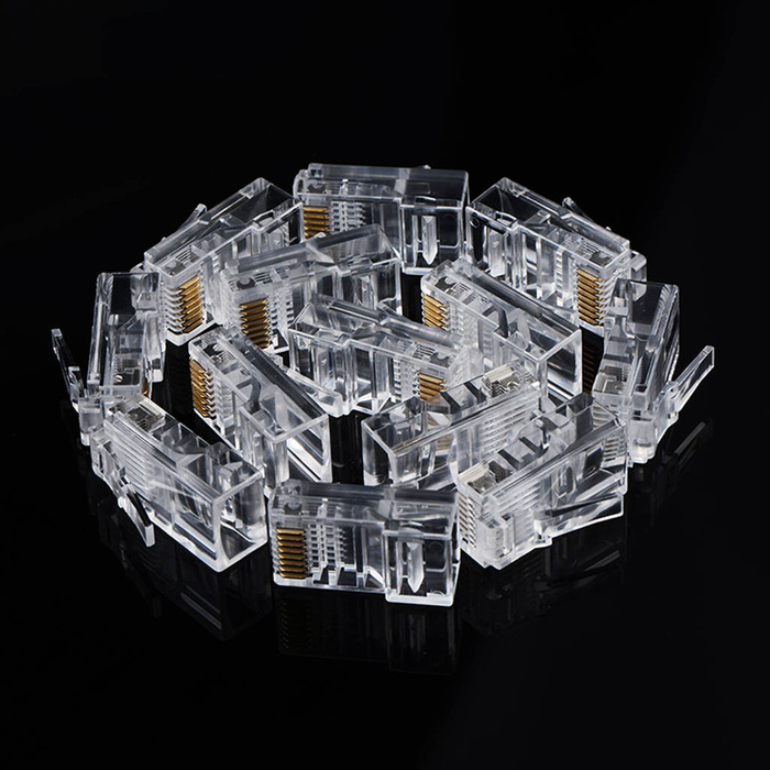 Ugreen 100x Steckerende RJ45 8P8C (UTP Cat. 5 / Cat. 5e) transparent (NW110)