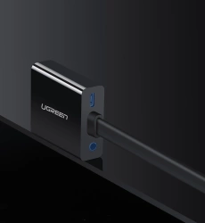 Ugreen adapter HDMI - VGA micro USB / Audio 3,5 mm Miniklinke schwarz (40248)