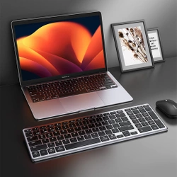 Bezprzewodowa Klawiatura Membranowa UGREEN KU005 2.4G+BT (Srebrno-czarna)