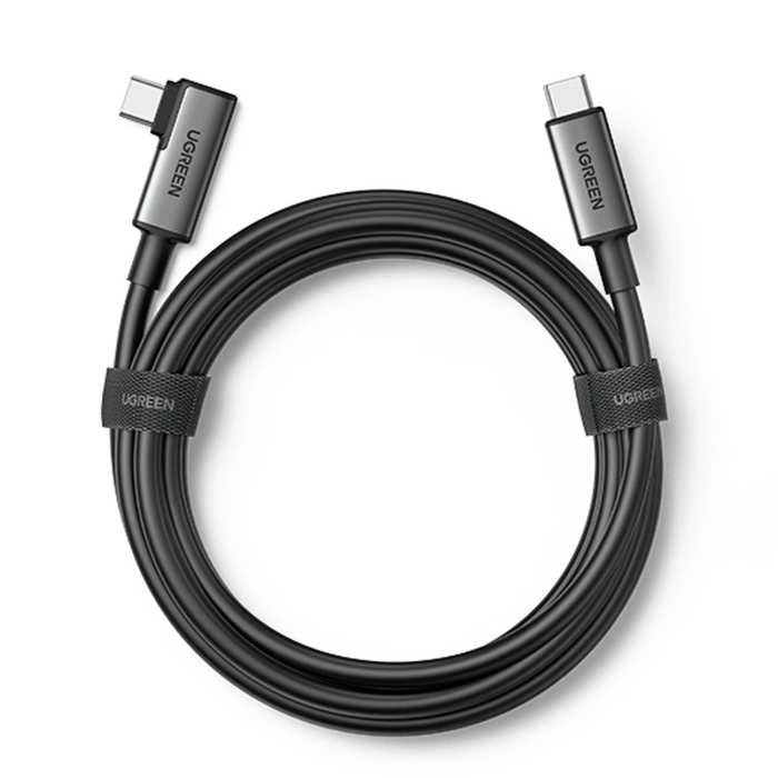 Ugreen US551 abgewinkeltes USB-C - USB-C PD-Kabel 60W 3A 5Gb/s 5m - Schwarz