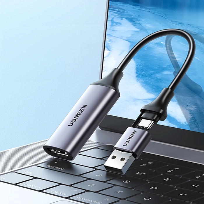 Karta przechwytywania obrazu / Grabber HDMI Ugreen CM489, 4K 60Hz, USB + USB-C