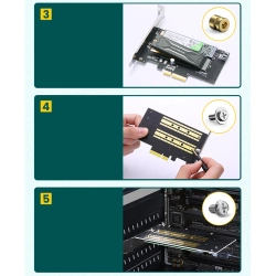 Ugreen pCIe 3.0 x4 to SSD M.2 M-Key / M.2 B-Key expansion card black (CM302)