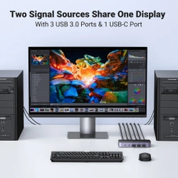 Ugreen CM664 HDMI KVM Umschalter 2in1 - schwarz