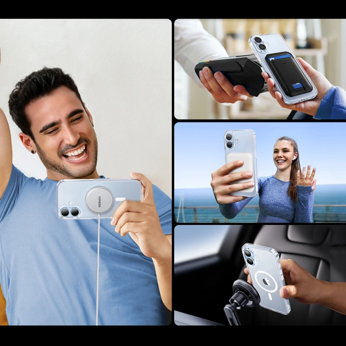Ugreen Classy Clear Magnetic Case for iPhone 16 Plus - Transparent