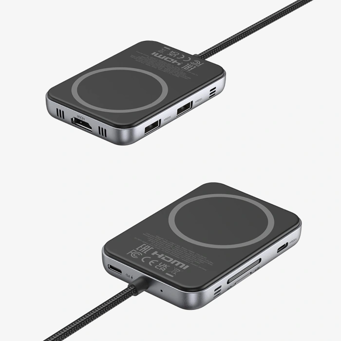 Hub Ugreen USB-C 7in1 HDMI USB-C USB-A SD/TF - gray