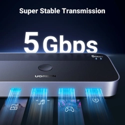 Przełącznik switch USB 3.0 UGREEN CM662, 2X4 out (czarny)