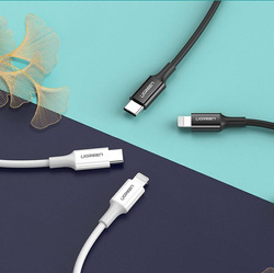 Ugreen cable USB Type C - Lightning MFI 1m 3A 18W white (10493)