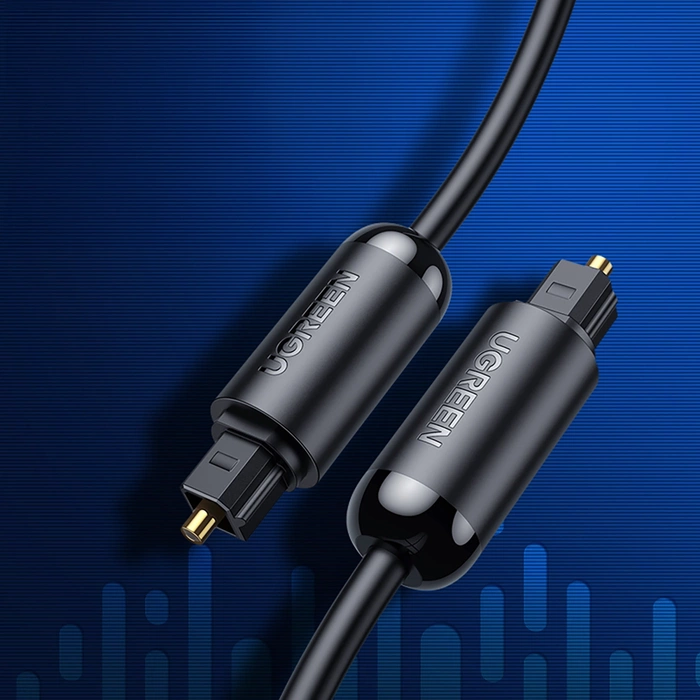 Ugreen optical cable audio cable 2 m digital optical fiber Toslink SPDIF gray (70892)