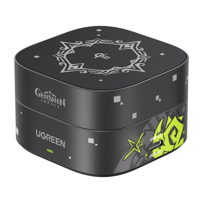 Charger qi2 2-in-1 inductive Ugreen W702 Genshin Impact Series for IPhone, AirPods, 25W + cable USB-C 1m