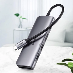 Adapter HUB UGREEN CM195 USB-C do HDMI, 2x USB-A 3.0, SD/TF, PD