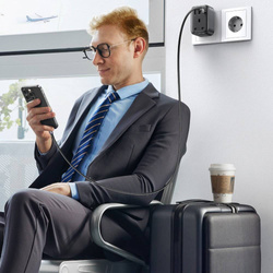 Ladergerät 30W Netzadapter (2xUSB/USB C/AC) / UK - EU 13A Ugreen CD314 - schwarz