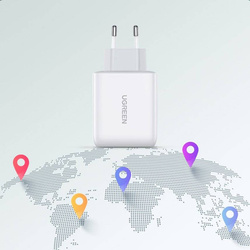 Ugreen Fast USB Type C / USB Wall Charger 36 W Quick Charge 4.0 Power Delivery weiß (60468 CD170)