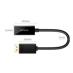 Adapter Ugreen MM137 40363 DisplayPort (męski) do HDMI (żeński) 4K / 1080p - czarny