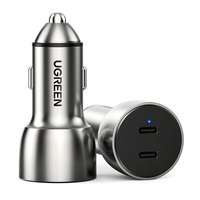 Ugreen ładowarka samochodowa 2x USB Typ C Quick Charge 3.0 PD 3.0 36 W FCP AFC 3 A szary (CD213 70594)