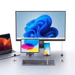 Bezprzewodowa Klawiatura Membranowa UGREEN KU005 2.4G+BT (Srebrno-czarna)