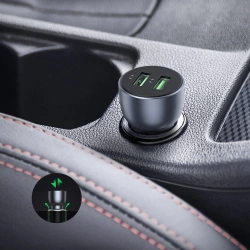Ugreen fast charger car 2x USB 36W Quick Charge SCP FCP AFC grey (CD213 10144)