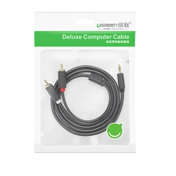 Przewód UGREEN AV102 2x RCA (Cinch) jack 3.5 mm 2m (czarny)
