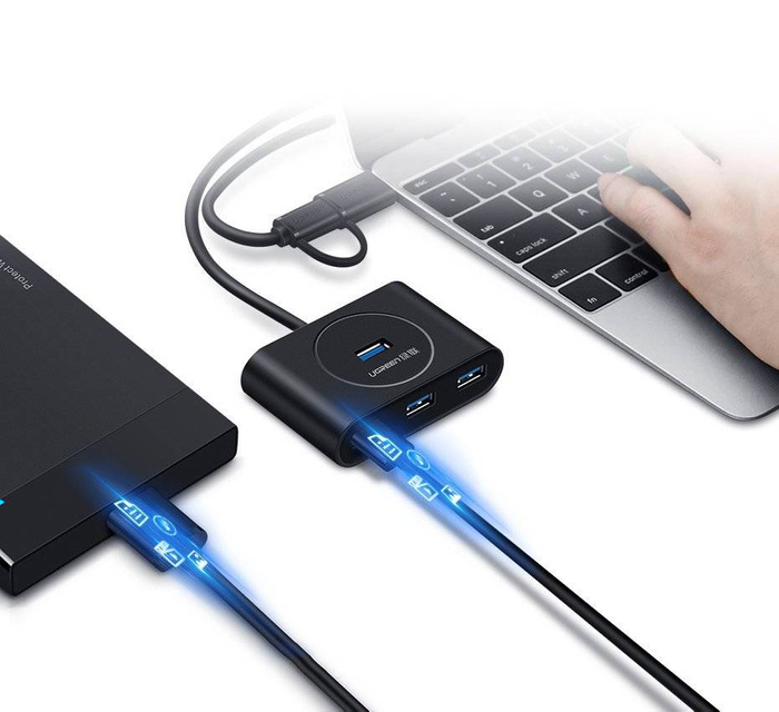 Ugreen HUB Splitter 4x USB 3.2 Gen 1 (1 m Kabel) schwarz (CR113 20291)