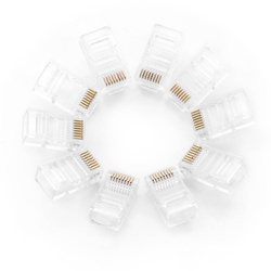 Ugreen 100x Steckerende RJ45 8P8C (UTP Cat. 5 / Cat. 5e) transparent (NW110)