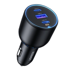 Ładowarka samochodowa UGREEN CD293, 2XUSB-C PD+ USB-A 130W (czarna)