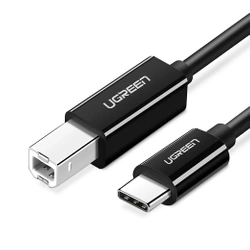 Kabel USB-C do USB-B 2.0 (do drukarki) Ugreen US370, 1m (czarny)