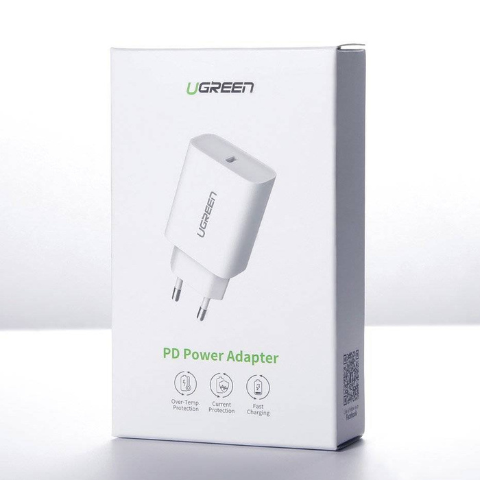  Ugreen USB-Ladegerät Power Delivery 3.0 Quick Charge 4.0+ 20W 3A weiß (60450)