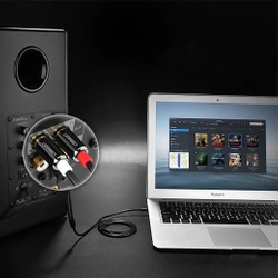 Ugreen kabel przewód audio 3,5 mm mini jack - 2RCA 1,5m czarny (AV116)