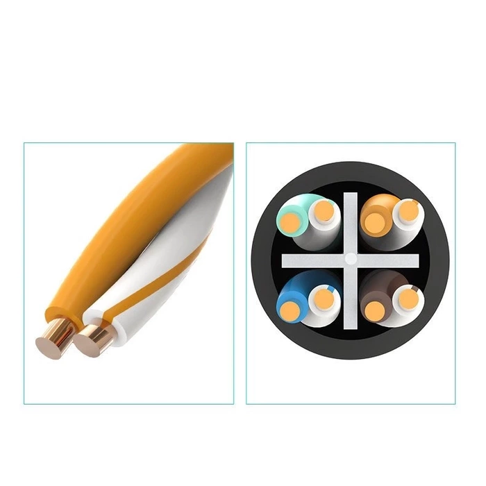 Ugreen NW112 11283 Network Ethernet Cable RJ45 (Female) - RJ45 (Male) F/UTP Cat. 6 1 Gbps 5m - black