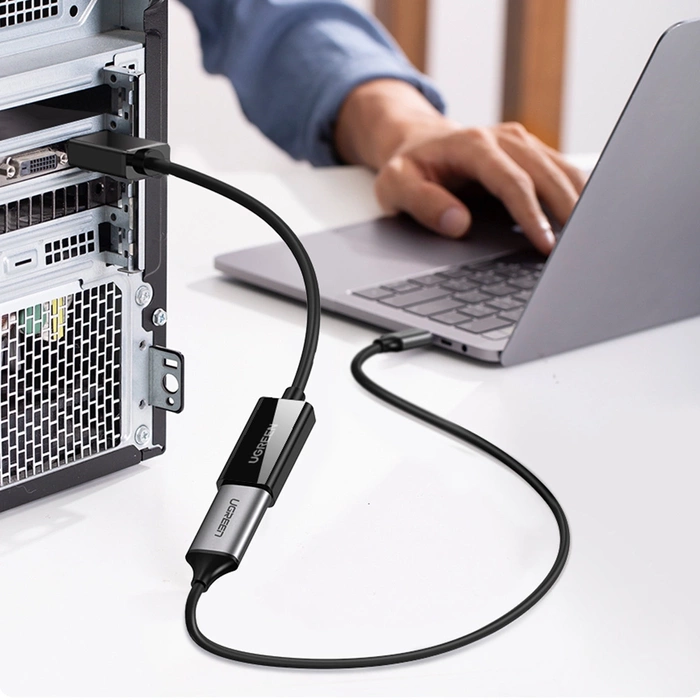 Adapter Ugreen MM137 40363 DisplayPort (męski) do HDMI (żeński) 4K / 1080p - czarny