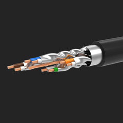 Ugreen Cable Internet Cable Network Ethernet Patchcord RJ45 Cat 7 STP LAN 10 Gbps 1m Black (NW107 11268)
