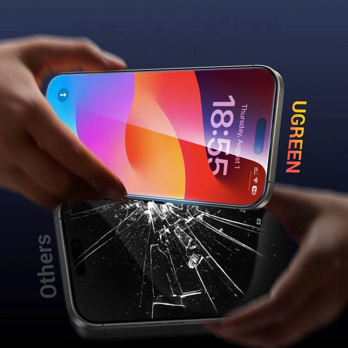 Tempered Glass Ugreen SP630 with mounting frame for iPhone 16 Pro Max (2 pcs.)